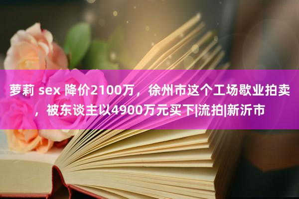   萝莉 sex 降价2100万，徐州市这个工场歇业拍卖，被东谈主以4900万元买下|流拍|新沂市